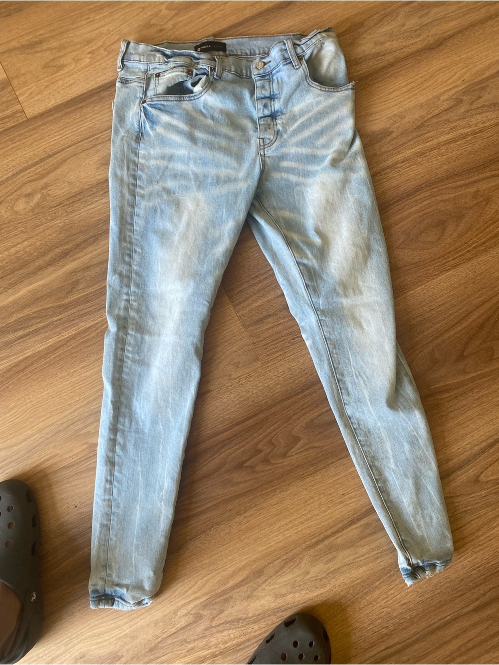 Light Wash Skinny Men's Jeans - Slim Casual Denim